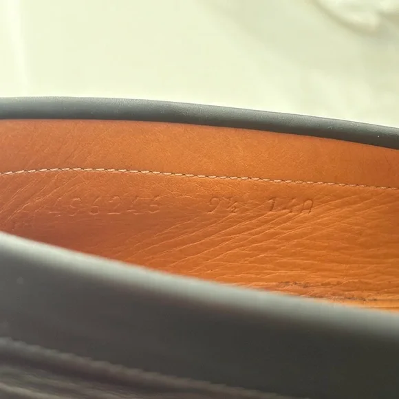 Gucci Black Leather Loafers with Green and Red Accents - Picture 4 of 6